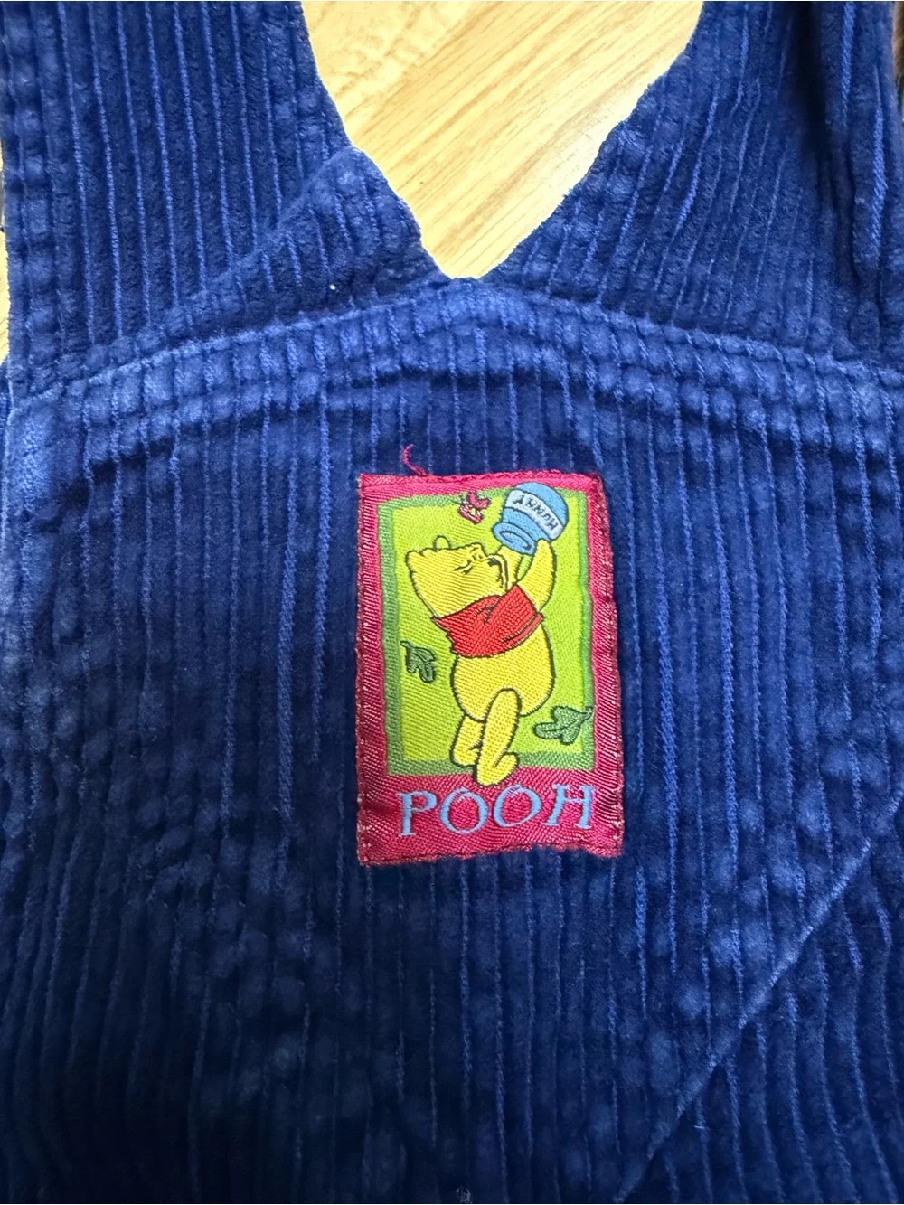 Vintage Disney Winnie the Pooh Corduroy Overalls Girls 10 Embroidered Y2K